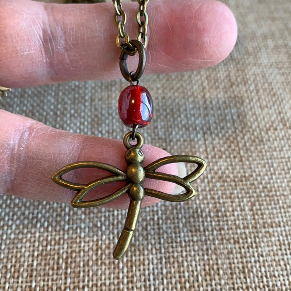 Hand Crafted Jewelry - Dragonfly Necklace One of a kind New Handmade
